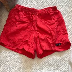 Womens Patagonia Baggies Shorts 5in - pink salmon - small